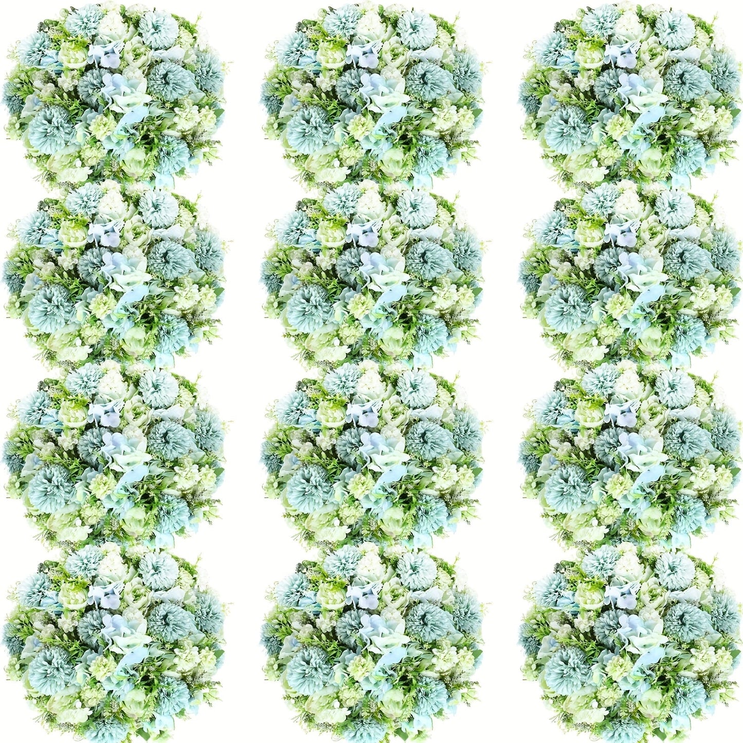 Artificial Flowers 12-Bundle Peony and Hydrangea Bouquet Set in Five Colors for Wedding Decor