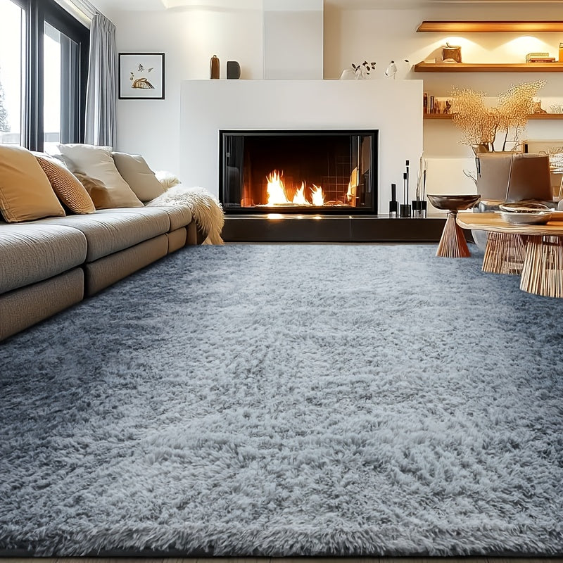 Area Rug 8x10 Fluffy Shag with 1.8-Inch Plush Pile and Nine Colors for Bedroom or Living Room