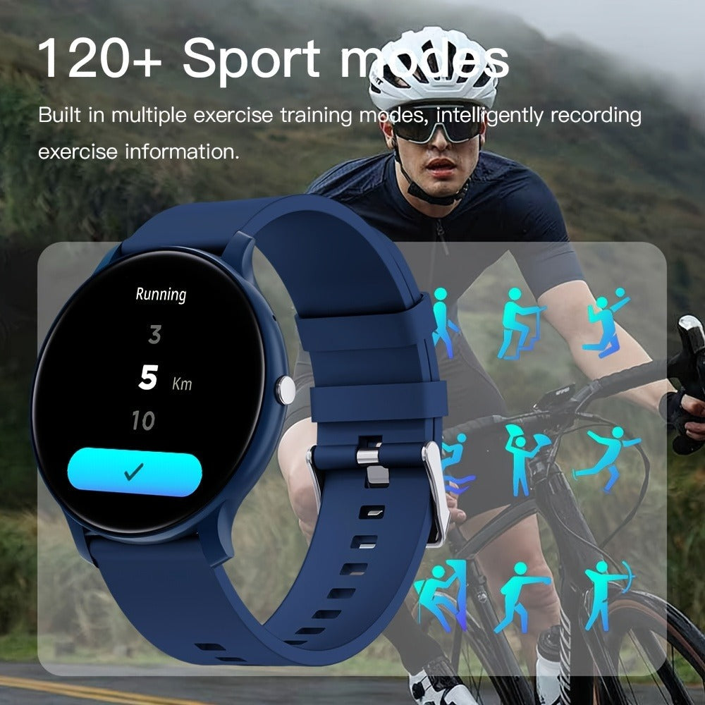 Smartwatch Fitness Tracker with IP68 Rating, SIM-Free Calling, Music and 100+ Sport Modes in Blue