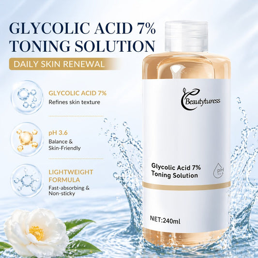 Glycolic Acid Serum with Alpha-Arbutin & Damascus Rose Water – Hydrating, Brightening & Smoothing Face Serum for Sensitive Skin, 240ml