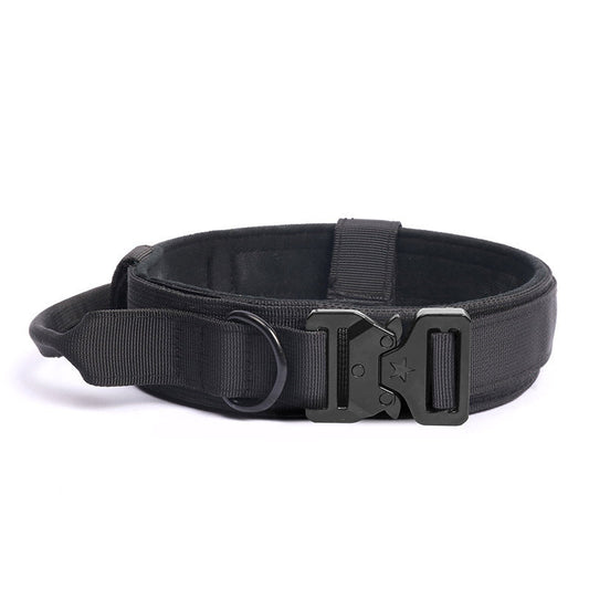 Tactical Dog Collar with Handle Quick-Release Metal Buckle Heavy Duty Nylon Wide Fit for Training Outdoor Adventures Medium Large Dogs M L XL 6 Colors