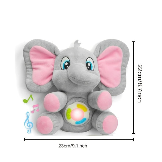 Plush Musical Elephant Baby Toy with Music & Lights – Soft Stuffed Animal Sensory Toy for Infants 6+ Months, Cuddly Light Up Elephant Comfort Toy, Christmas & Birthday Gift for Baby Boys & Girls