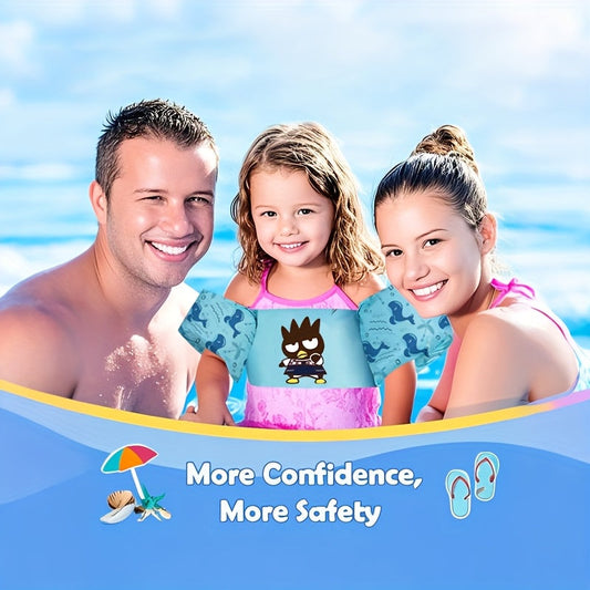 Kids Adjustable Swim Vest for Toddlers Ages 1-9 – Lightweight Floating Jacket, Cute Blue Cartoon Pattern, Patented Safety Design for Boys Girls Pool Beach