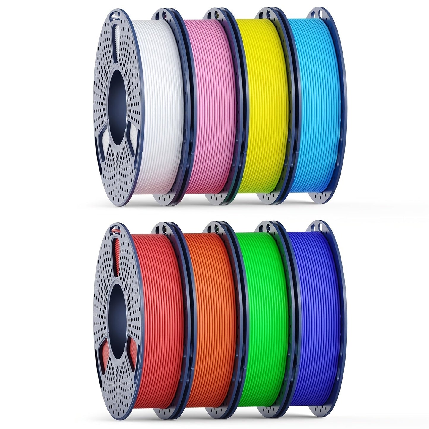 8-Color 3D Printer Filament Bundle 1.75mm 2kg PLA PETG High Speed Options – SUNLU 8×250g Individually Vacuum Packed Neatly Wound Complete Color Set for FDM Printers