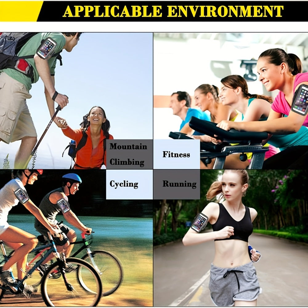Running Armband Phone Case Sweatproof with Touch Screen Face ID Access & Storage Pocket for an Everyday Personal Care Routine