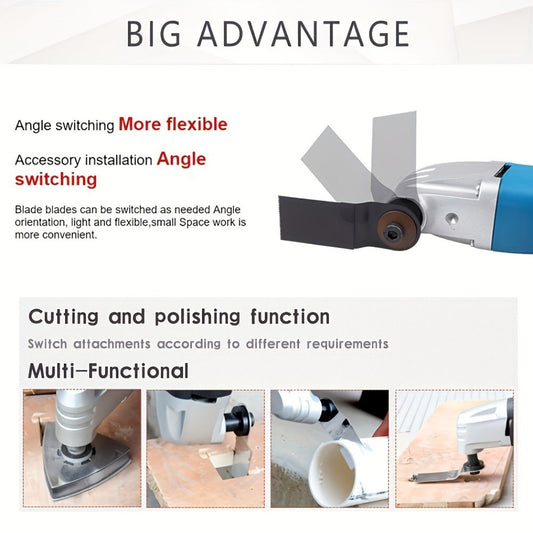 Oscillating Multitool Kit 2.5 Amp Corded, 6-Speed Variable, 3° Oscillation Angle, Cutting Tool for Wood Metal Plastic, High-Precision Renovator Tool for DIY Projects & Home Repairs, Accessories Included