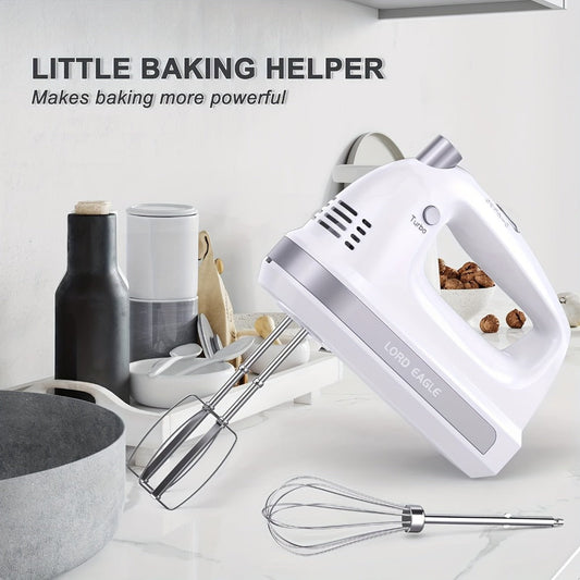 Hand Mixer Electric 300W with Stainless Steel Attachments & Storage Case - 5-Speed Control for Baking Cakes, Eggs & Whipping Cream, Compact Kitchen Handheld Mixer for Home Use