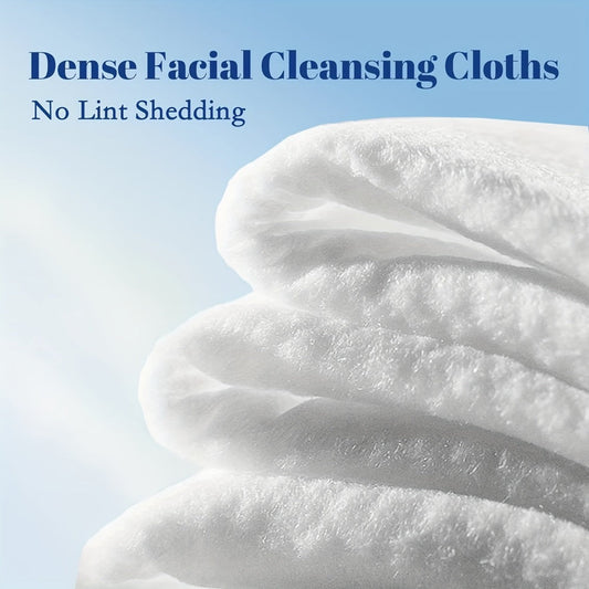Disposable Facial Towels Extra Large Thick Dry Wet Cleansing Cotton Towel 40 Sheets Per Box 10.24x11.81 Inch Soft Skin-Friendly Face Wash Towel for Daily Skincare Makeup Removal