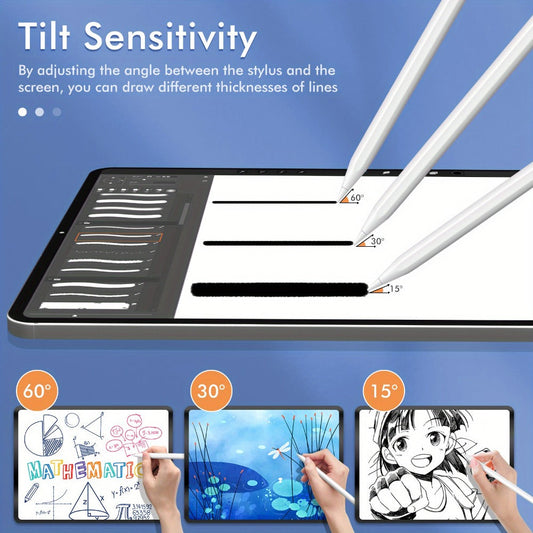 iPad Pencil 2nd Generation Magnetic Wireless Charging – Compatible with iPad Pro 11"/12.9", Air 3/4/5, Mini 5/6, iPad 6-10 (2018–2023), Includes 11 Replacement Tips – Student Gift