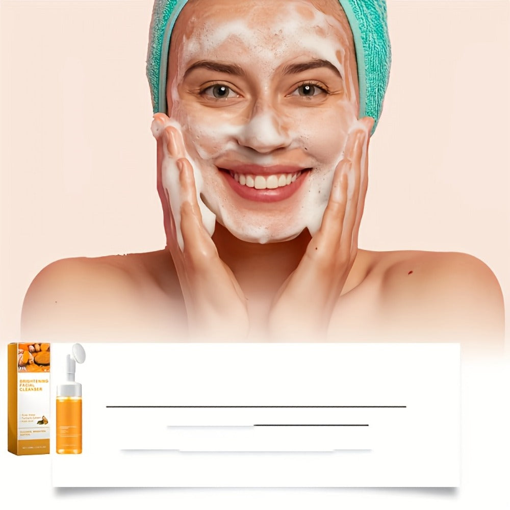 Two-Piece Turmeric and Kojic Acid Facial Cleanser Set in 3.38 oz Travel-Size Tubes for Daily Skin Care