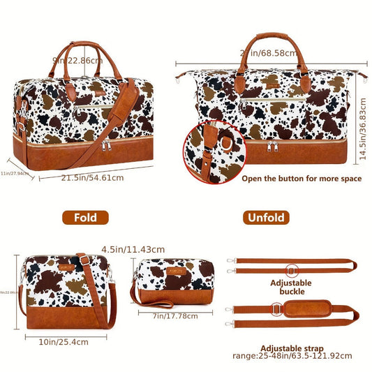 Carry On Luggage – for Travel, Patterned Weekender Shoe Compartment Large – detail view 3