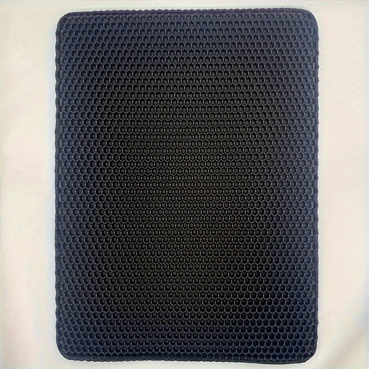Cat Litter Mat Honeycomb Double Layer - Waterproof Urine-Proof Washable Litter Trapping Mat, Reduces Scatter & Easy to Clean, 2 Sizes & 3 Colors for Indoor Cats