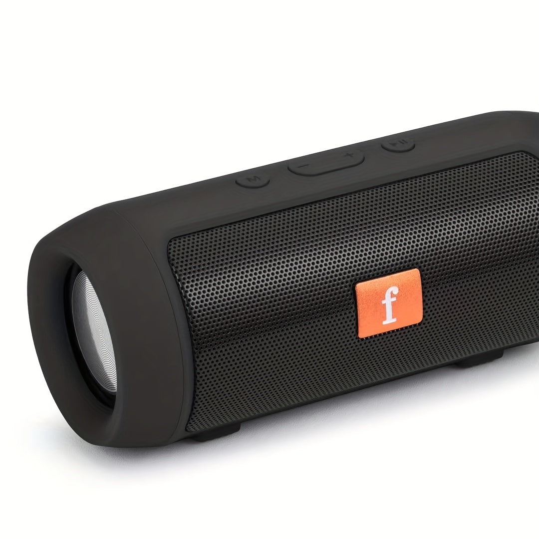 Bluetooth Speaker Cylindrical TWS Stereo-Pairing Model with USB Charging and Red or Black Color Options