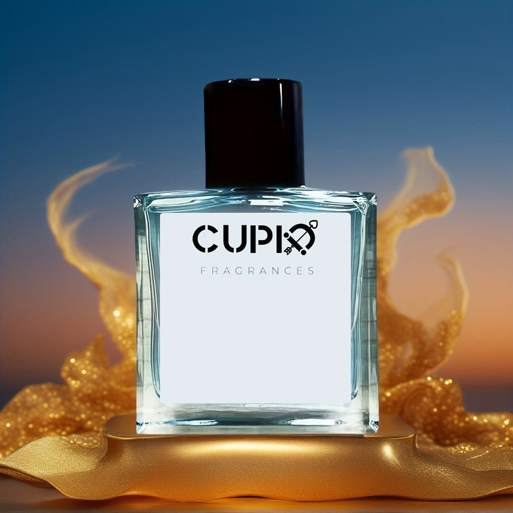 Men's Cologne CUPID 2.0 50ml Spray in Clear Square Glass Bottle with Black Cap and Single 1.69oz Selection