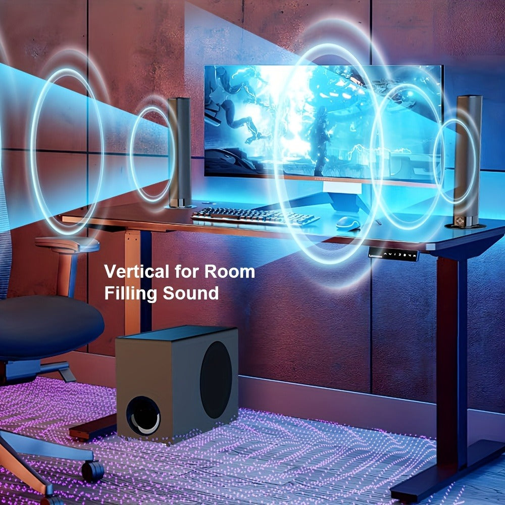 Mighty Rock 32-Inch Detachable TV Soundbar and Subwoofer Set with ARC, Optical, AUX and Remote Control
