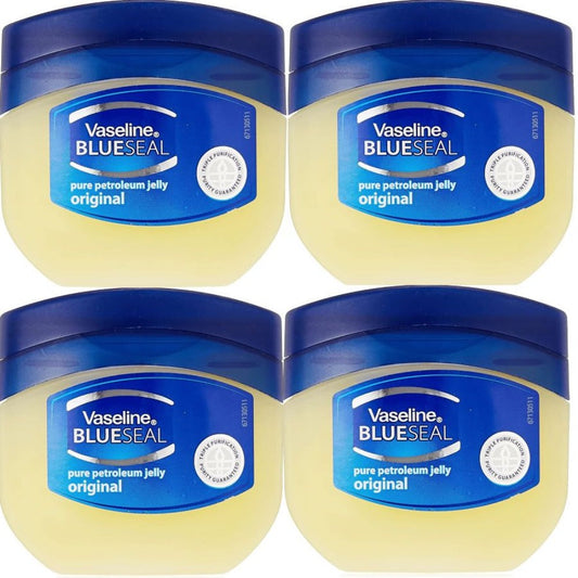 Petroleum Jelly 4-Pack Vaseline Original 50ml Each – Fragrance-Free Skin Protectant & Moisturizer for Dry Skin, Chapped Lips, Cracked Heels & Minor Cuts | Dermatologist Trusted Body Jelly Value Pack