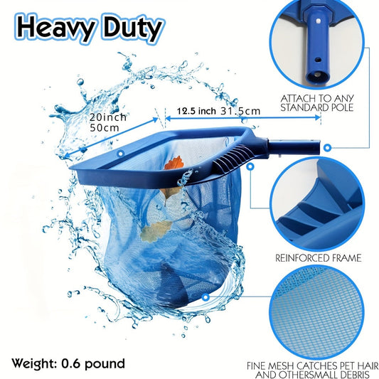 Pool Skimmer Net Fine Mesh | Heavy Duty Leaf Rake Pool Cleaning Tool