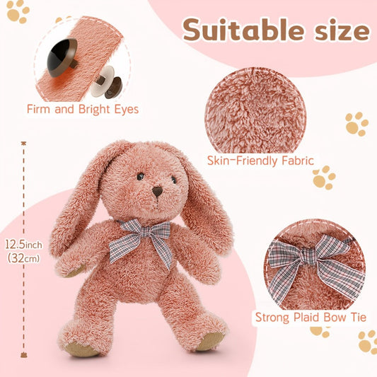 Stuffed Animal Five-Piece Bear, Monkey, Panda and Rabbit Set in 12.5-Inch Assorted Designs