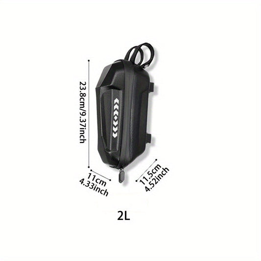 Electric Scooter Handlebar Bag Front Storage 2L Large Capacity – Portable Waterproof Handlebar Pouch for Phone, Wallet & Essentials, Universal Fit for E-Scooter, Bike & Bicycle