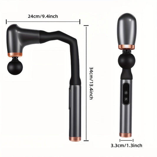 Massage Gun Deep Tissue Percussion Massager for Athletes - 6 Speed Levels, 3 Modes, 4 Interchangeable Heads, Ultra-Quiet 40dB Motor, Handheld Muscle Relaxer for Neck Back Shoulder & Leg Pain Relief
