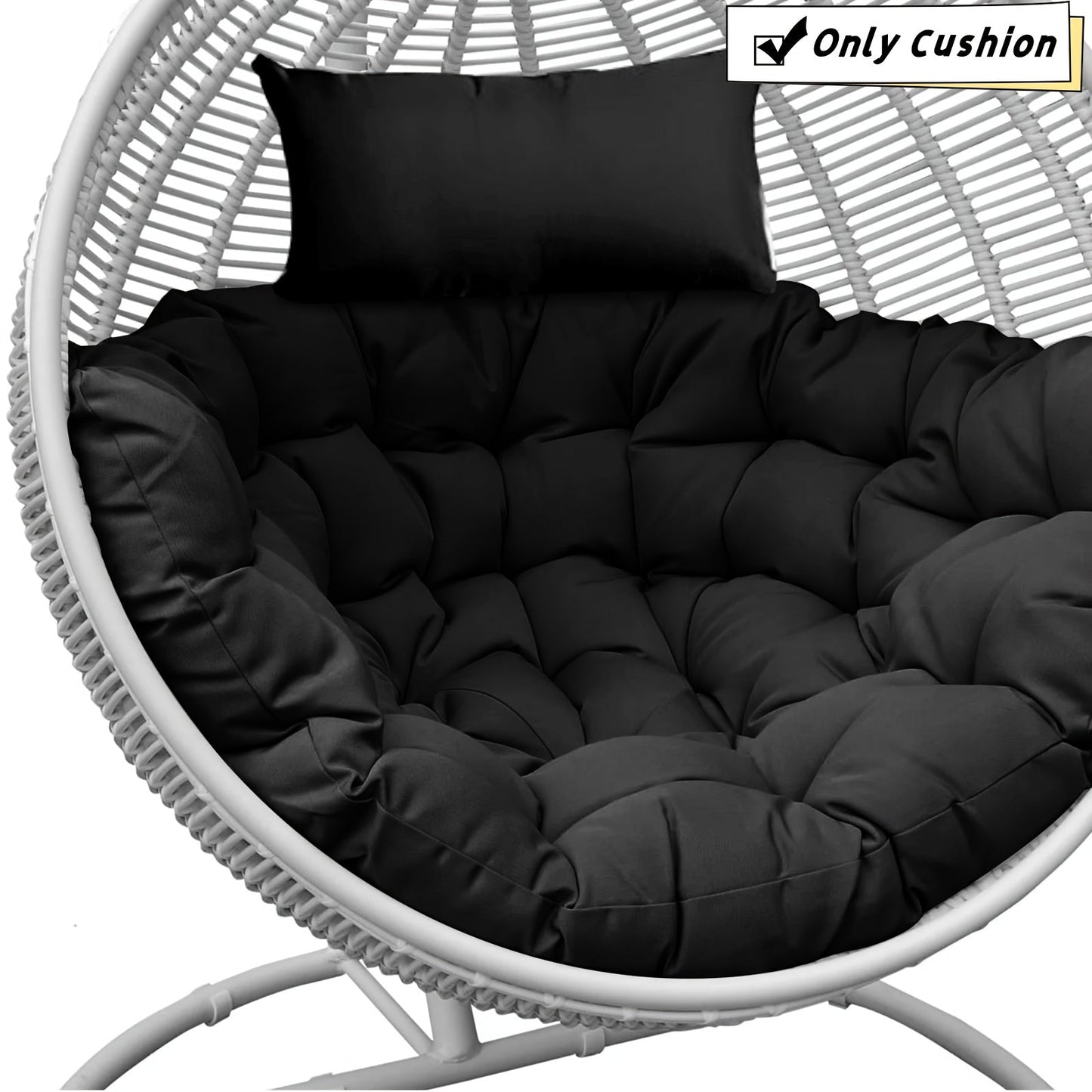 Chair Cushion shown in the Black option