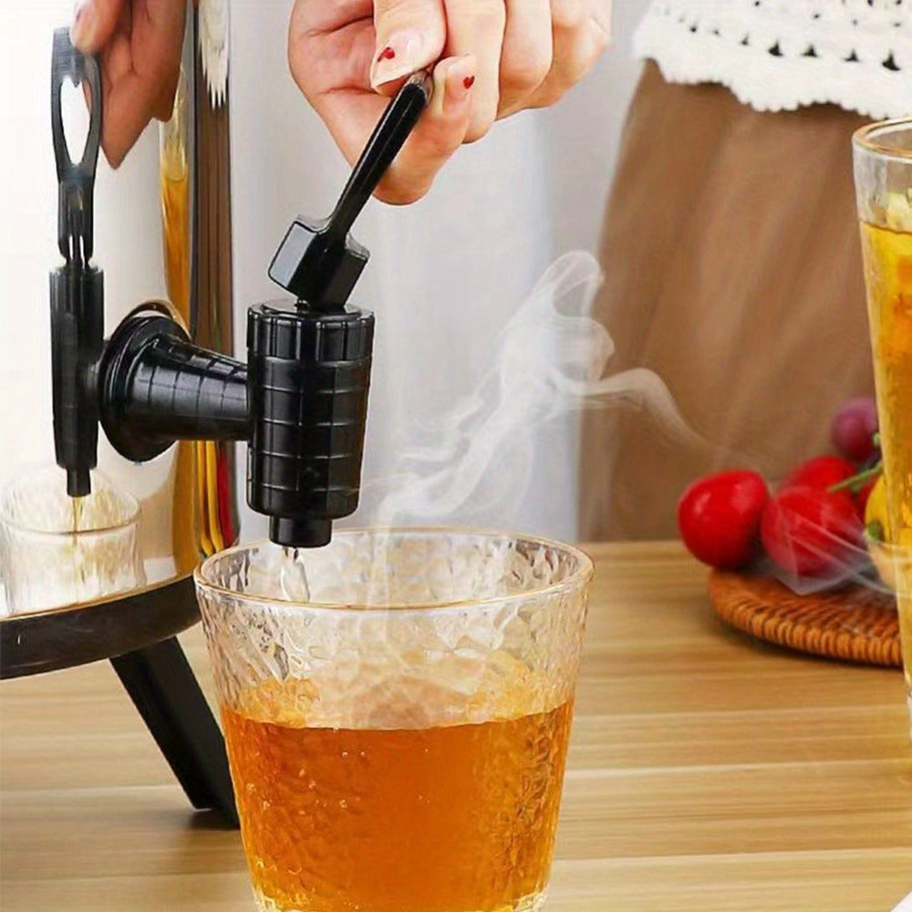 6L Insulated Beverage Dispenser with Spigot, Carry Handle, Twist Lid and Foldable Three-Leg Stand