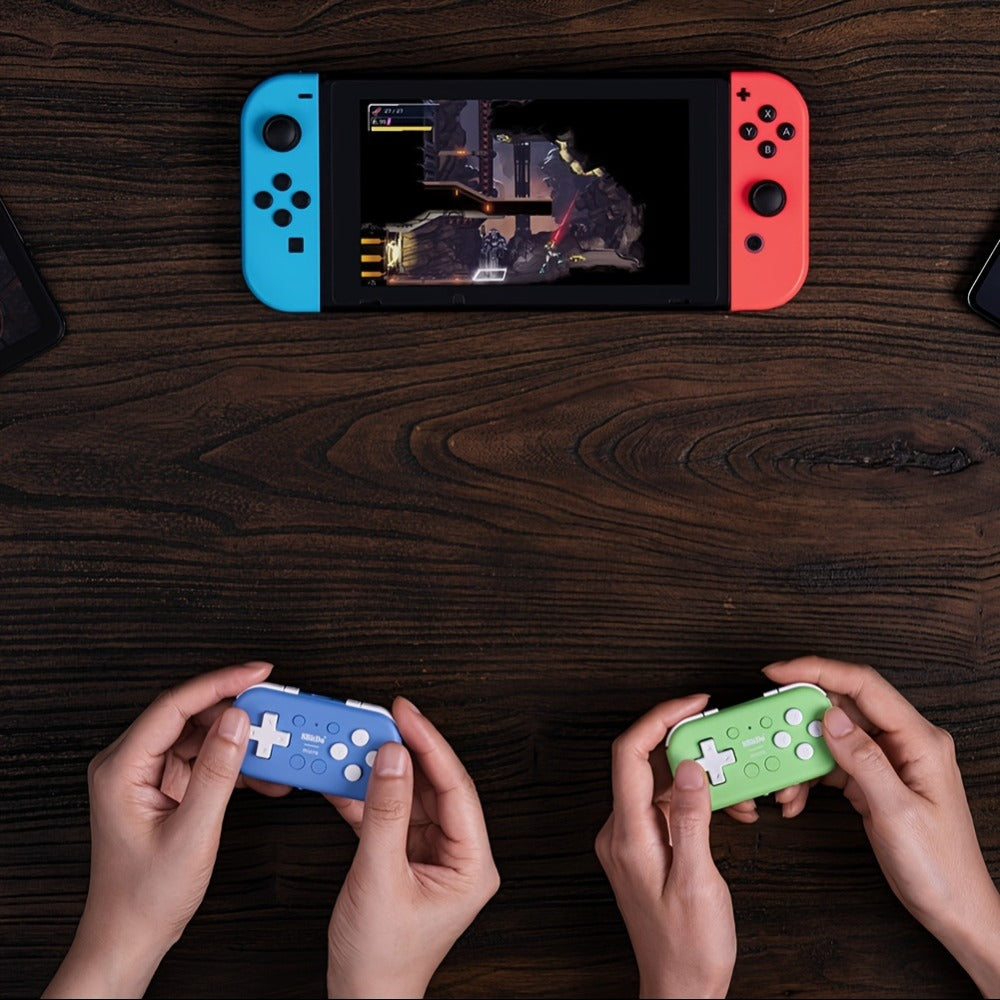 8BitDo Micro Bluetooth Gamepad Pocket Mini Controller for Nintendo Switch Android Raspberry Pi - Keyboard Mode Support Green, Ultra-Compact Wireless Gaming Controller
