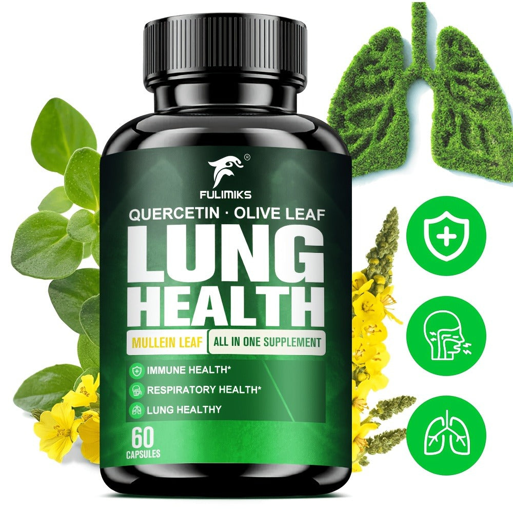 Herbal Supplement with FULIMIKS Label, Mullein Leaf Quercetin and Olive Leaf Capsules, 60 Count