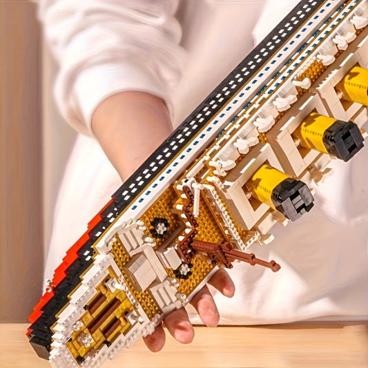 Cruise Ship Building Blocks Model Set 3000+ Pieces – Large Scale Ocean Liner Brick Construction Kit Compatible with LEGO for Adults Teens Kids Ages 12+, Stunning Display Model Birthday Holiday Gift