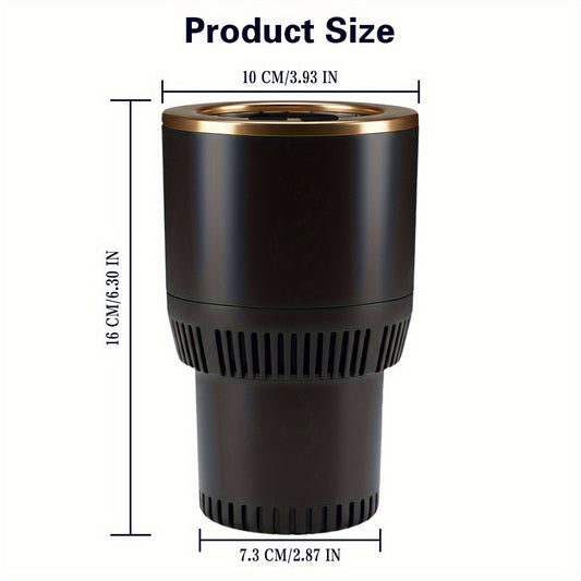 Car Cup Warmer & Cooler 2-in-1 – 12V Electric Heated & Cooled Beverage Holder for Car, Heats to 140°F Cools to 21°F, Smart Auto Mug Warmer for Commuters, Travelers & Road Trips