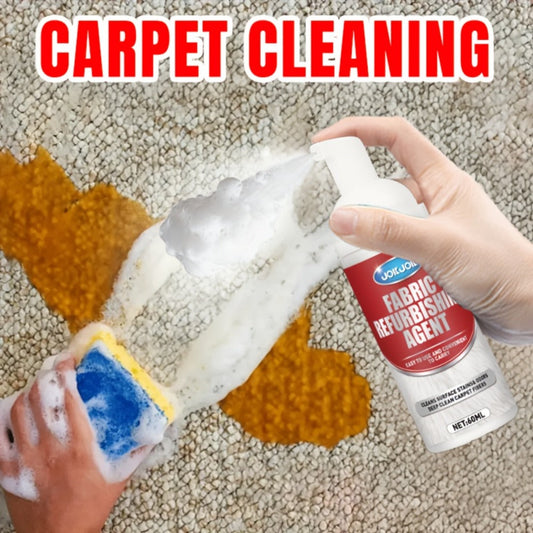 Fabric & Upholstery Cleaner Spray 2.03oz with Towel – Deep Stain Remover for Carpet, Sofa & Car Interior, Glycerin-Based Surfactant-Free Formula, Easy Spray Application for Home & Auto