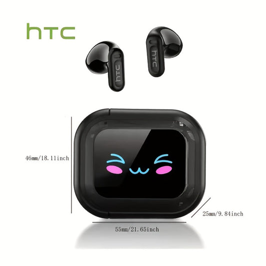 AI Translation Earphones Real-Time 134 Languages TWS Wireless Bluetooth Earbuds HTC NE20 HD Screen Touch Control High Fidelity Sound Long Battery Life for Travel Business Daily Wear