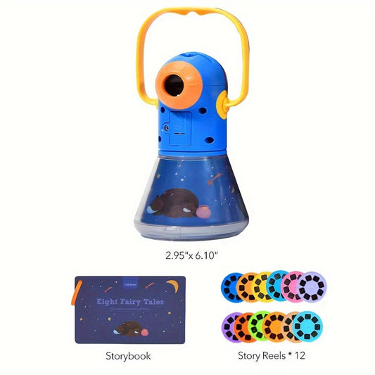Kids Projector Torch with 12 Story Reels – MiDeer Flashlight Bedtime Storytelling Toy for Toddlers Ages 3+, Screen-Free Storybook Projector for Boys Girls, Birthday Christmas Holiday Gift