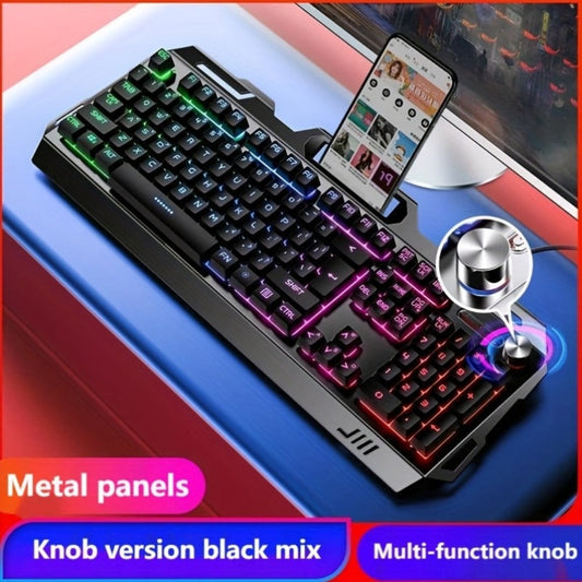 RGB Gaming Keyboard and Mouse Combo Wired USB – Backlit Ergonomic Keyboard & Mouse Set for PC Desktop Laptop Windows, Plug and Play, Universal Compatibility for Gaming & Office