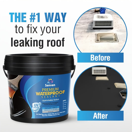 Liquid Rubber Waterproof Sealant 32oz – UV-Resistant Elastic Coating for Roof, RV, Boat, Concrete & Masonry, All-Weather Crack Filler, Indoor & Outdoor Use
