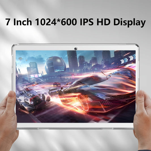GPS FM Radio Android Tablet 7 & 10.1 Inch 6GB RAM 512GB Expandable Storage WiFi Dual Camera Quad-Core Android 11 Tablet PC with Leather Case Stereo Speakers Type-C Charging Pink Blue Black