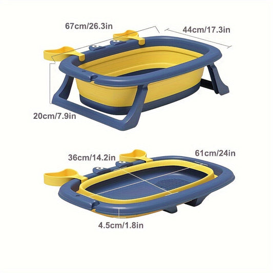 Collapsible Pet Bath Tub – Portable Foldable Crab-Shaped Bathing Tub for Cats & Small Dogs Up to 20 lbs | Space-Saving, Durable & Easy to Clean | Indoor & Outdoor Pet Bathing Solution, 3 Color Options
