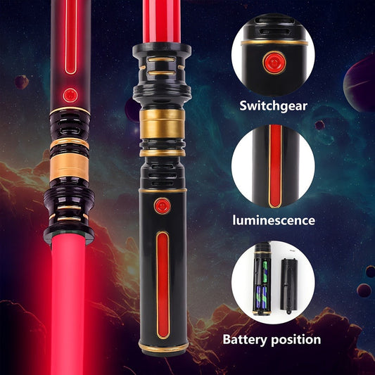 Light Up Sword for Kids 3 Pack Red Blue Green – LED Light Saber with Sound Effects & Expandable Blade for Cosplay Halloween Costume Dress Up Birthday & Christmas Gift for Boys & Girls Ages 4+