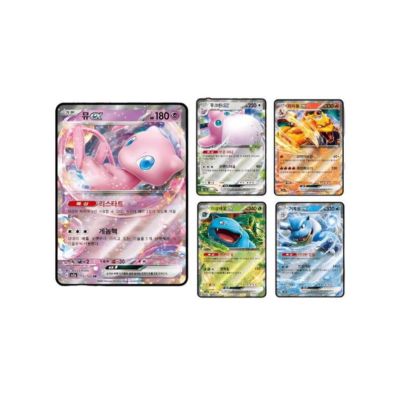 Trading Card Game Korean-Language 151 Seven-Card Booster Pack with Character Wrapper Artwork