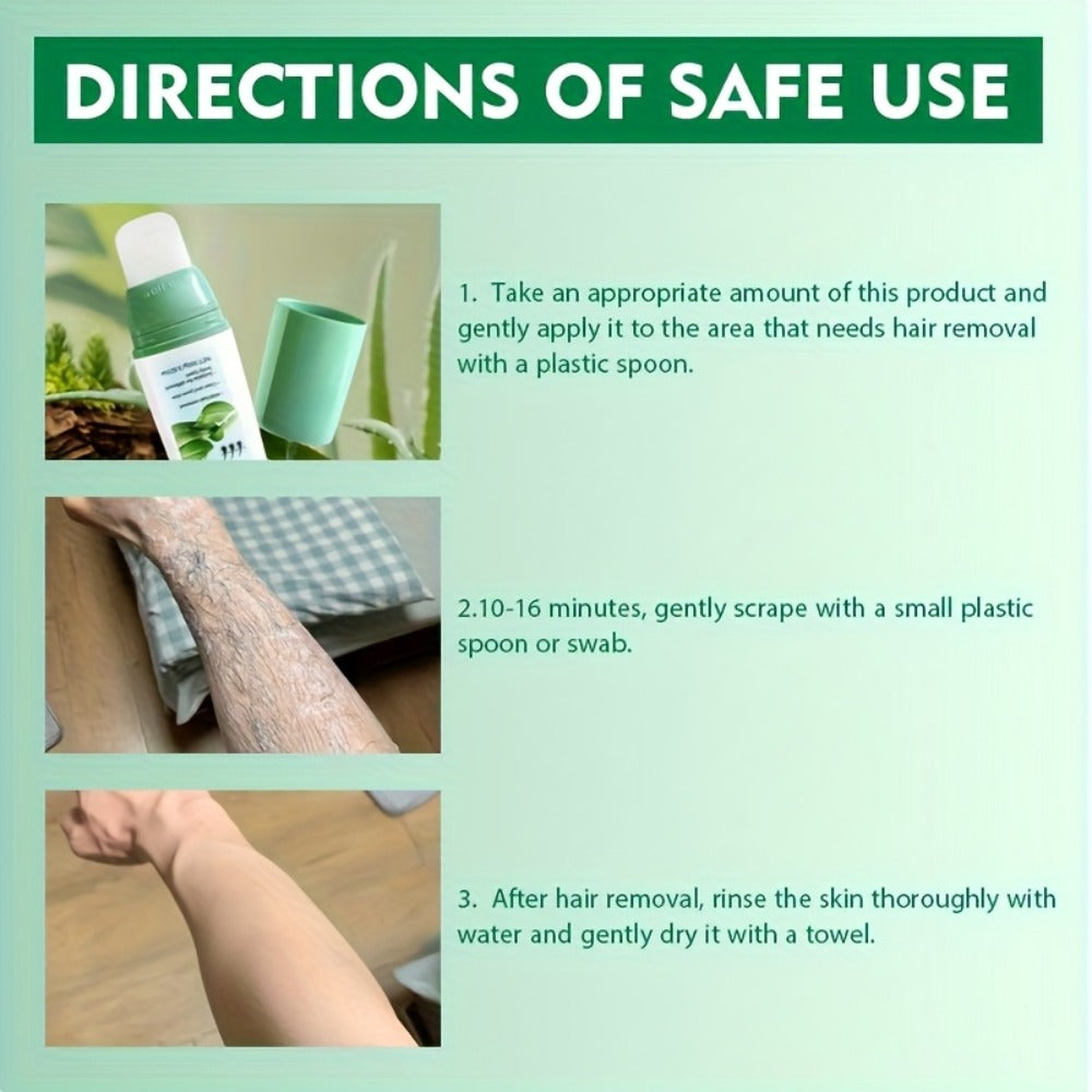 Hair Removal Cream ROZINO 100g Aloe Vera and Squalane Tube with Carton for External Body Grooming