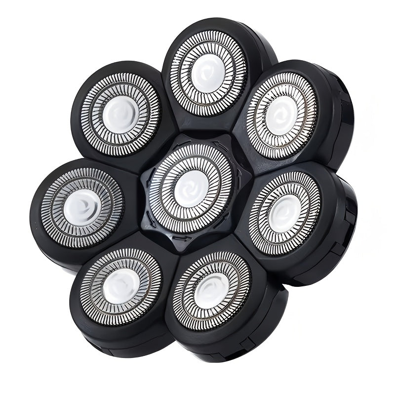 Electric Shaver 8D Floating Rotary Head with IPX5 Wet/Dry Use, LED Display and Two Grooming Set Options