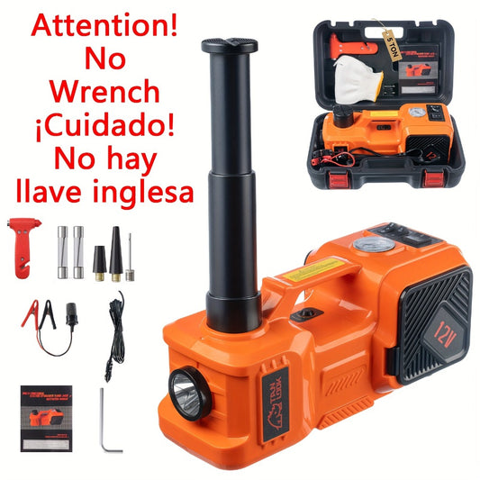 5 Ton Electric Hydraulic Car Jack with Built-in Air Pump – Portable Car Lift for SUV MPV Truck, Tire Replacement & Emergency Roadside Use, Optional Electric Impact Wrench