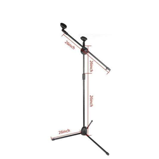 Dual-Clamp Iron Microphone Holder with Adjustable Stand for Stage and KTV detail image