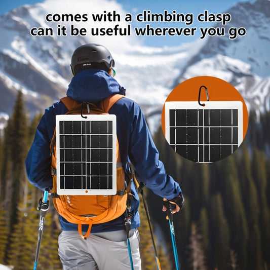 Outdoor Solar Phone Charger 5V USB 2.5A – Portable Solar Charging Panel for Camping Hiking Backpacking | Charges Phones Power Banks Flashlights Fans | Lightweight Compact Emergency Home Backup Solar Power