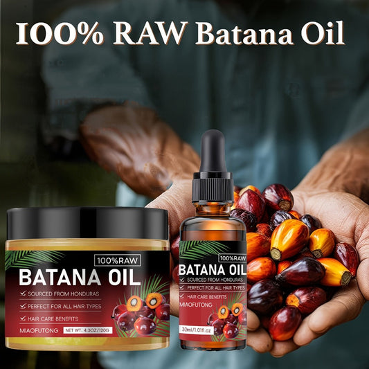 Pure Honduran Batana Oil 2-Pack — Natural Scalp Nourishing Strengthening Repair Oil for Dry Damaged Brittle Thinning Hair, Reduces Breakage & Split Ends, All Hair Types Women Men