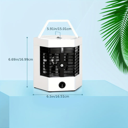 Portable Ice Cooler Fan | Mini Personal Air Conditioner with Water Ice Cooling, Anti-Leak Design & Replaceable Filter, Compact Desktop Cooler for Bedroom, Office, Camping & Tent Use – Fast Cooling