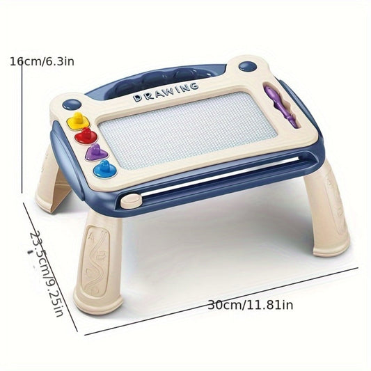 Kids Drawing Board Toy 3-in-1 with Stamps Brush Stand – Magnetic Doodle Art Set for Toddlers Boys Girls Ages 3+ Birthday Easter Christmas Gift STEM Creative Play