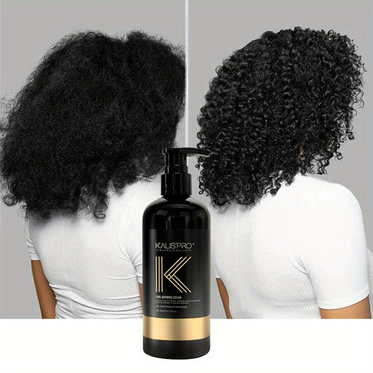 Curl Defining Cream with Detangling Brush Set 10.14 oz — Anti-Frizz Curl Enhancer, Long-Lasting Bouncy Curls, Non-Sticky Lightweight Hold, Salon Quality for Curly Wavy & Coily Hair, Women & Men