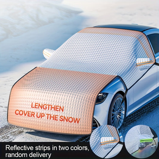 Windshield Snow Cover & Sun Shade Universal Fit – Thickened All-Season Front Window Frost Ice Guard & UV Sunshade Protector for Cars SUVs Trucks