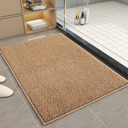 Cat Scratch Resistant Bath Mat Non-Slip Absorbent Entryway Rug Imitation Sisal Floor Mat for Bathroom Doorway Mud Sand Removal Easy Clean 31.5x47.24 inch